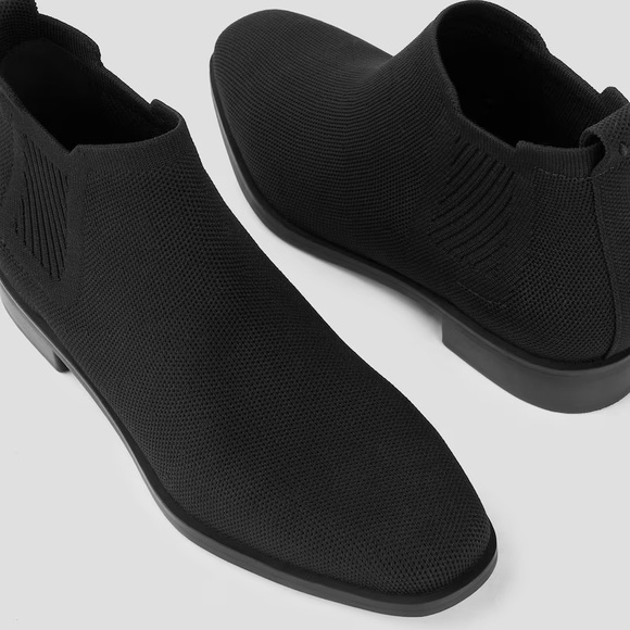 SOLD VIVAIA Square-Toe Water-Repellent Black Ankle Chelsea Boots (Ryan) Size 39 - Picture 7 of 15